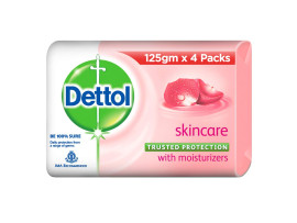 Dettol Skincare Germ Protection Bathing Soap bar, 125gm (Pack of 4)